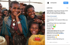 Example Instagram post from Charity Water
