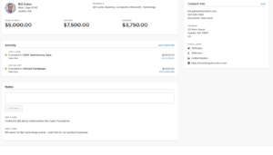 Example donor profile
