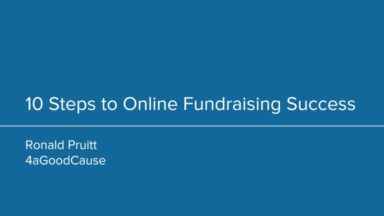 10 Steps to Online Fundraising Success