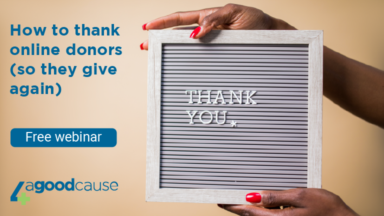 How to thank online donors (so they give again)