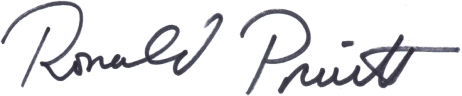 Ronald Pruitt Signature
