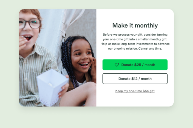 Convert one-time donors to monthly  Thumbnail