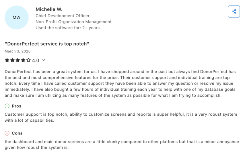 Michelle W.'s review