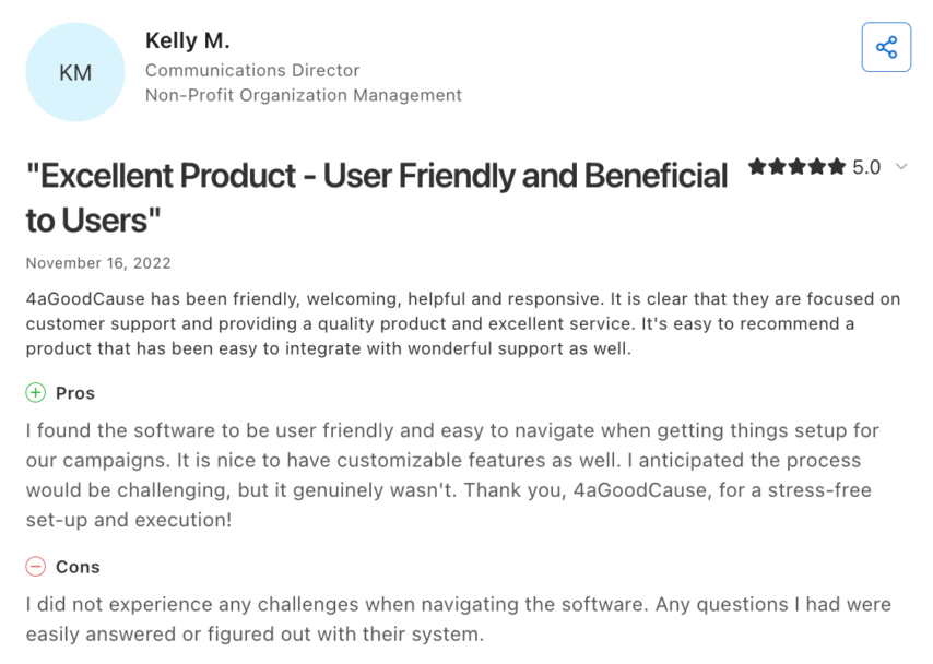 Kelly M.'s review