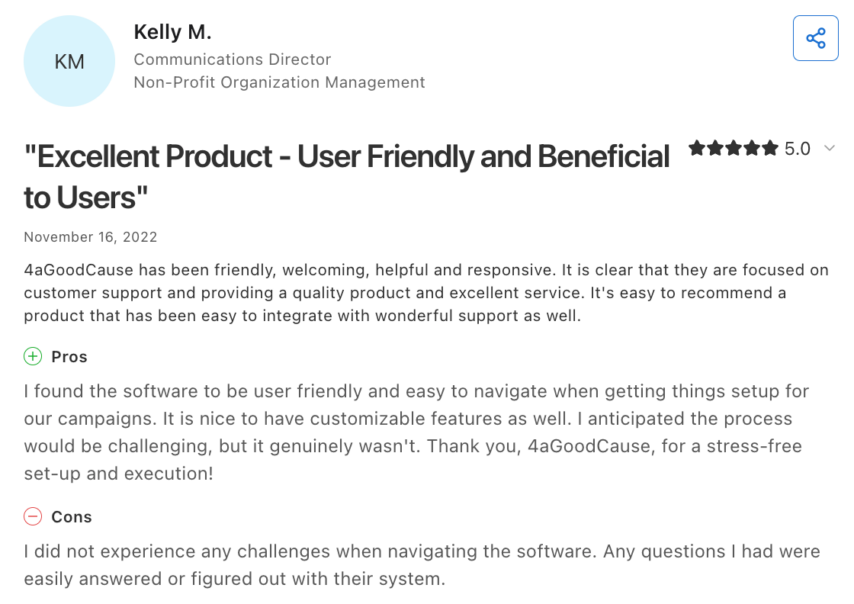 Kelly M.'s review